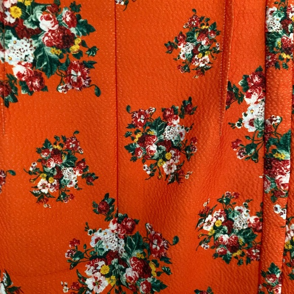 Emilia Wickstead Orange floral mini dress - Picture 3 of 6